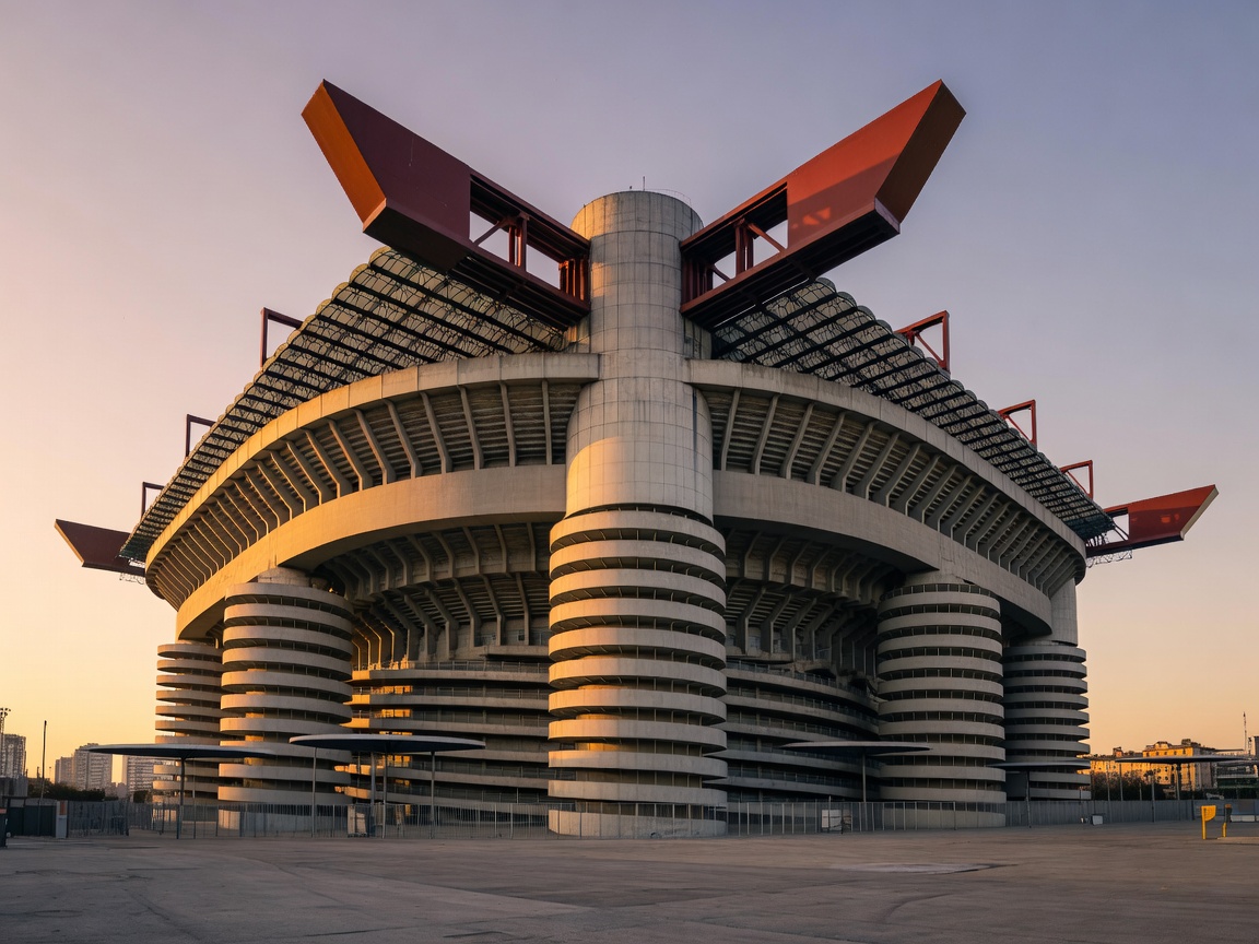 San Siro Stadio Giuseppe Meazza concrete towers